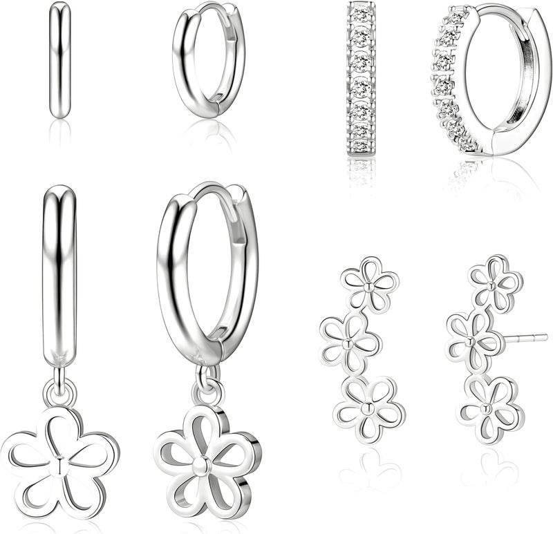 Poxtex Small Gold Huggie Hoop Earrings Set for Women Men Hypoallergenic 14K Plated Stack Cartilage Earrings, Multiple Piercing Lightweight Mini Thin Cute Dainty Trendy Jewelry Set Christmas Gifts for Women - Image 1